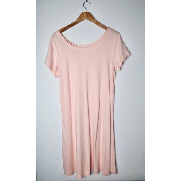 Alexander Del Rossa Sleep Gown Pink Large 100% Turkish Cotton Butter Soft - Picture 3 of 7